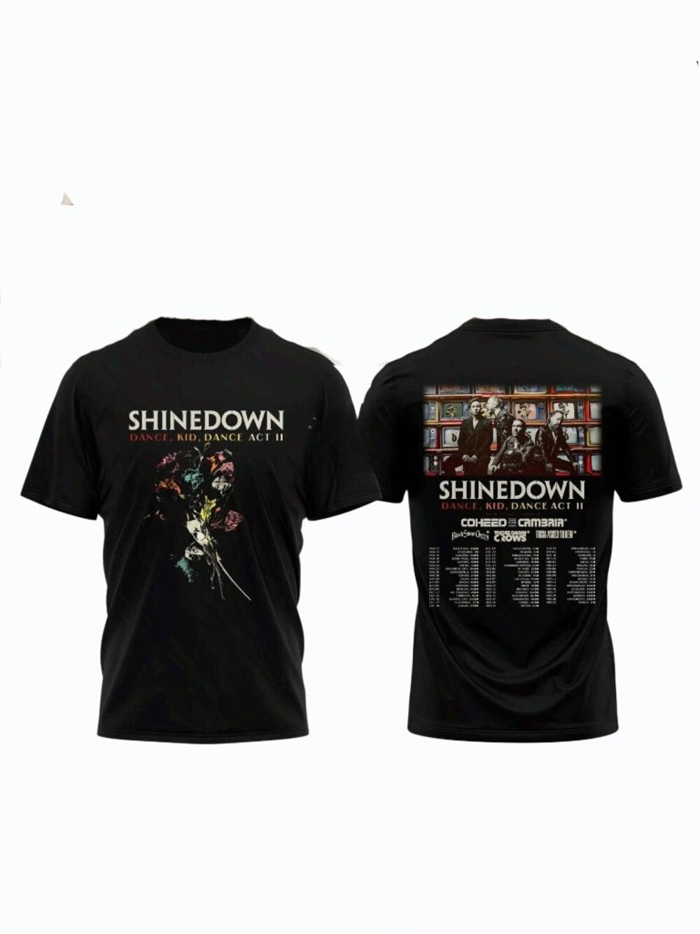 Shinedown Dance Kid Dance Act II Tour 2026 Graphic Band Tee Shirt